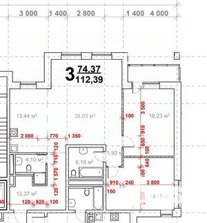 3-к квартира, вторичка, 112м2, 9/16 этаж