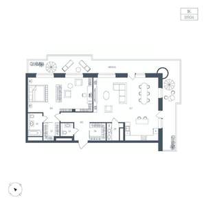 1-к квартира, вторичка, 119м2, 6/10 этаж