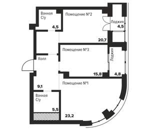 2-к квартира, вторичка, 84м2, 7/29 этаж