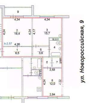 2-к квартира, вторичка, 64м2, 2/10 этаж