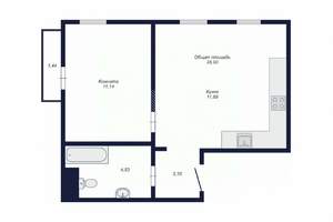 2-к квартира, вторичка, 36м2, 8/10 этаж