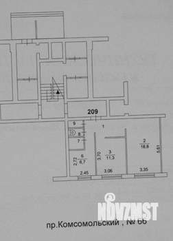 2-к квартира, вторичка, 49м2, 1/9 этаж