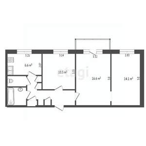 2-к квартира, вторичка, 45м2, 1/3 этаж