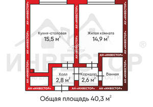 1-к квартира, вторичка, 40м2, 10/18 этаж