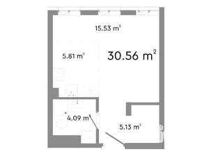 Студия квартира, строящийся дом, 31м2, 2/11 этаж