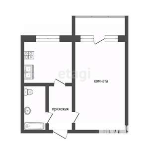 1-к квартира, вторичка, 34м2, 1/10 этаж