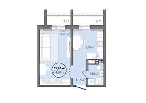 1-к квартира, вторичка, 38м2, 2/16 этаж