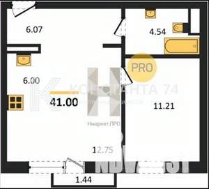 2-к квартира, вторичка, 41м2, 5/10 этаж