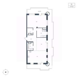 2-к квартира, вторичка, 127м2, 3/7 этаж