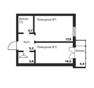 1-к квартира, вторичка, 45м2, 5/29 этаж