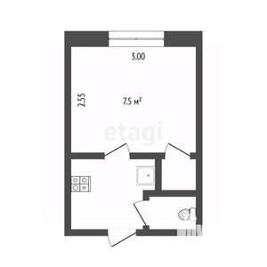 1-к квартира, вторичка, 22м2, 5/5 этаж