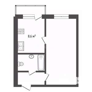 1-к квартира, вторичка, 32м2, 3/10 этаж