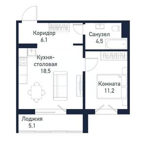 1-к квартира, вторичка, 40м2, 10/10 этаж