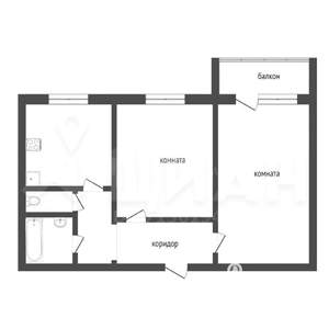 2-к квартира, вторичка, 54м2, 9/9 этаж
