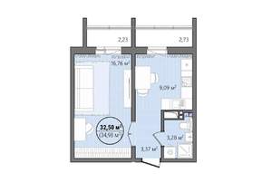 1-к квартира, вторичка, 38м2, 2/16 этаж