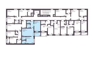 2-к квартира, вторичка, 74м2, 3/17 этаж