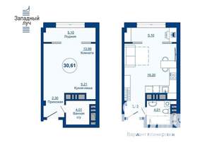 Студия квартира, вторичка, 32м2, 13/23 этаж
