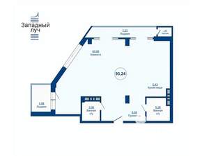 1-к квартира, вторичка, 94м2, 17/24 этаж