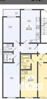 2-к квартира, вторичка, 60м2, 5/18 этаж