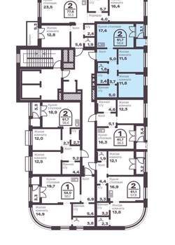 2-к квартира, вторичка, 59м2, 3/8 этаж