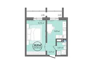 1-к квартира, вторичка, 38м2, 14/16 этаж