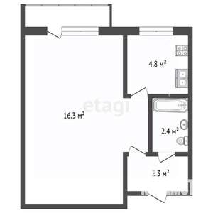 1-к квартира, вторичка, 34м2, 4/10 этаж