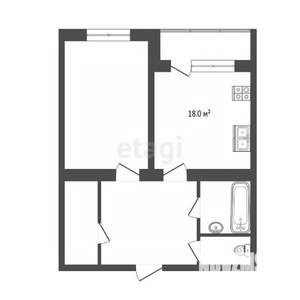 1-к квартира, вторичка, 66м2, 13/14 этаж