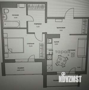 2-к квартира, вторичка, 48м2, 5/18 этаж