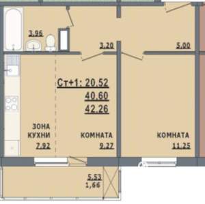 2-к квартира, вторичка, 43м2, 5/10 этаж