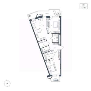 2-к квартира, вторичка, 105м2, 2/6 этаж