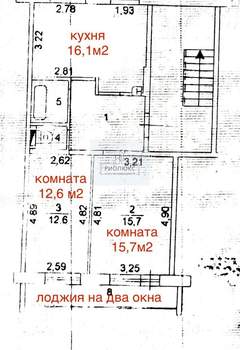 2-к квартира, вторичка, 56м2, 1/5 этаж
