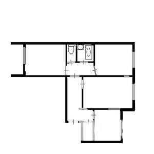 3-к квартира, вторичка, 65м2, 9/9 этаж