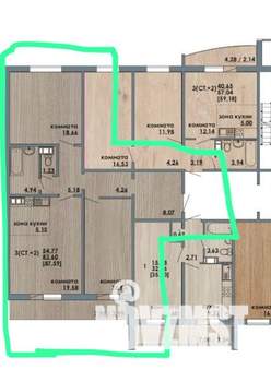 3-к квартира, вторичка, 85м2, 2/16 этаж