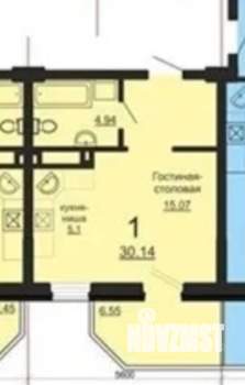 Студия квартира, вторичка, 36м2, 13/26 этаж