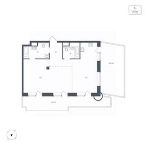 1-к квартира, вторичка, 88м2, 3/8 этаж