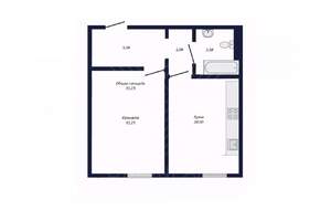 1-к квартира, вторичка, 31м2, 1/10 этаж