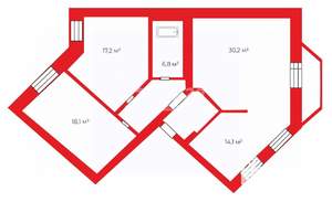 3-к квартира, вторичка, 98м2, 2/5 этаж