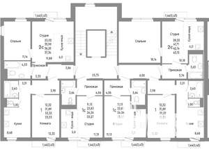 2-к квартира, строящийся дом, 42м2, 8/10 этаж