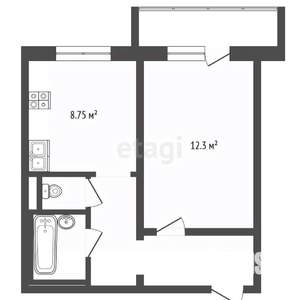 1-к квартира, вторичка, 32м2, 9/10 этаж