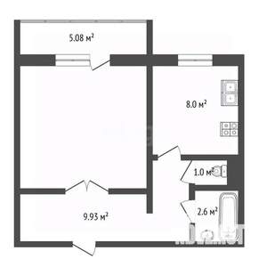 1-к квартира, вторичка, 40м2, 6/10 этаж