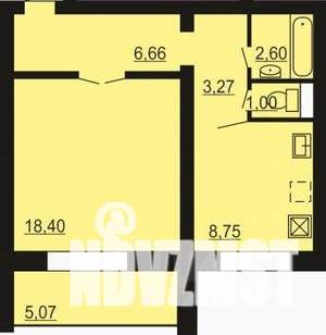 1-к квартира, вторичка, 41м2, 6/10 этаж