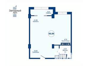 1-к квартира, вторичка, 66м2, 3/24 этаж