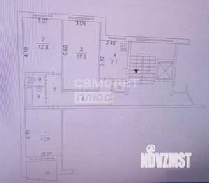 3-к квартира, вторичка, 66м2, 3/9 этаж