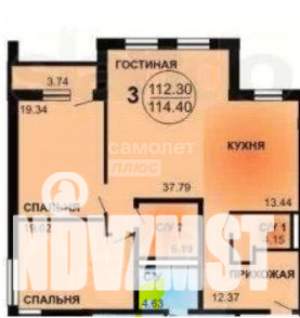 2-к квартира, вторичка, 125м2, 15/16 этаж