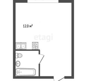 Студия квартира, вторичка, 24м2, 2/5 этаж