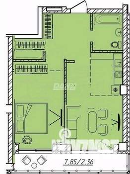 2-к квартира, вторичка, 49м2, 13/29 этаж