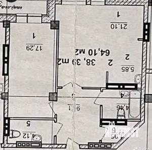 2-к квартира, вторичка, 65м2, 8/17 этаж