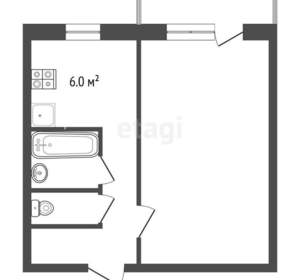 1-к квартира, вторичка, 31м2, 3/5 этаж