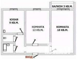 2-к квартира, вторичка, 52м2, 4/9 этаж