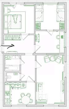 3-к квартира, вторичка, 75м2, 2/5 этаж